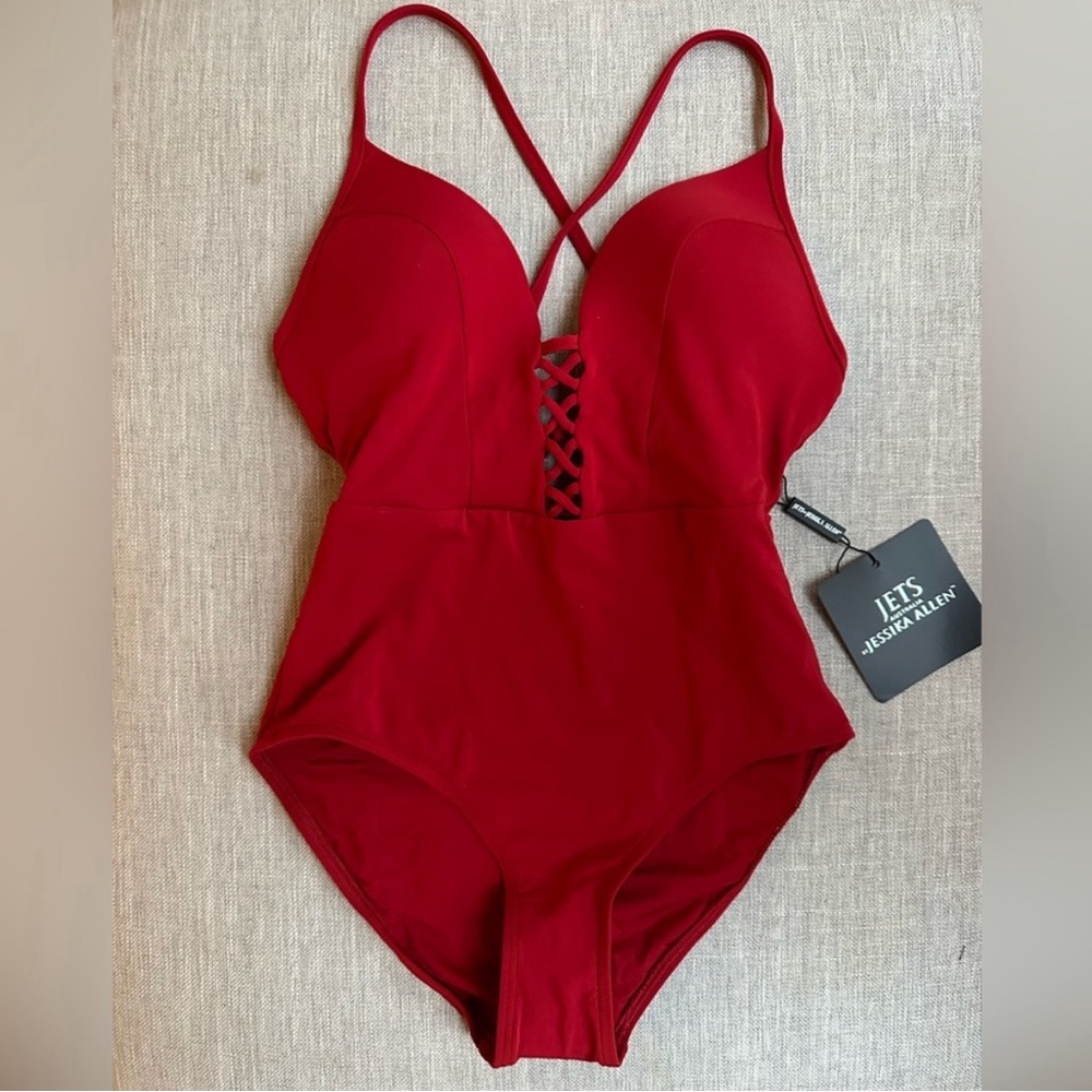 Jets Australia Jetset Cross Plunge One Piece (size 8) NWT - Picture 4 of 6